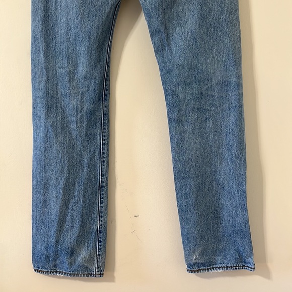 Levi’s Men’s 501 Light Wash Distressed Straight Leg Jeans Size 34 X 36 - Picture 8 of 13